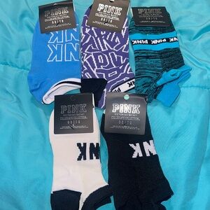 PINK Victoria's Secret Casual Socks - Blue, Purple, Black, White